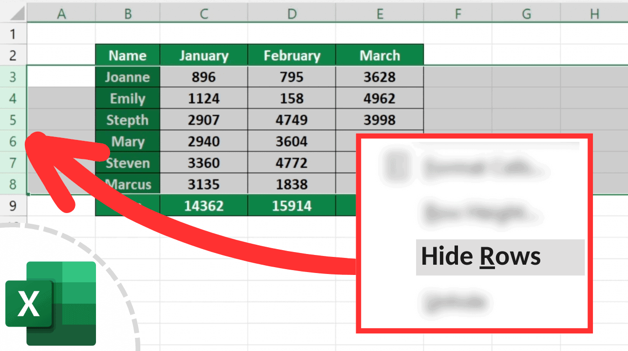 Hide Rows in Excel Tips and Tricks