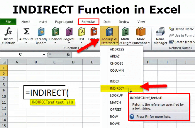 INDIRECT Function in Excel