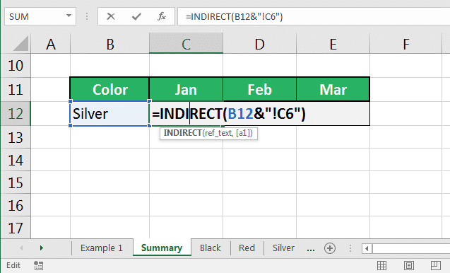 Indirect Referencing in Excel