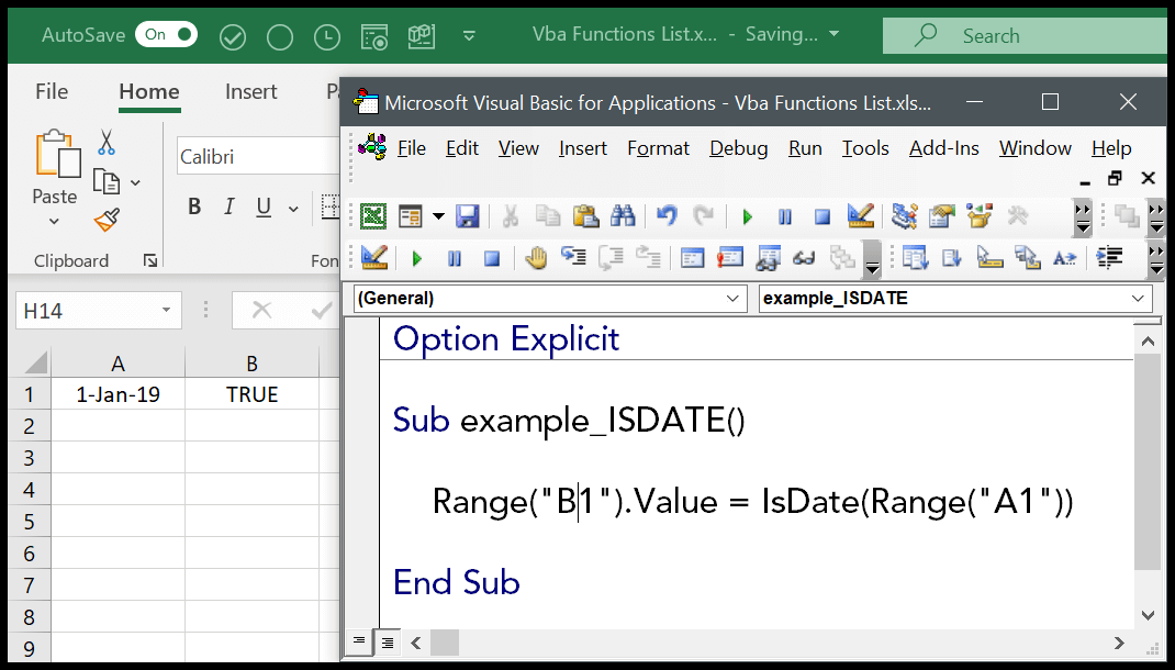 IsDate Function in VBA