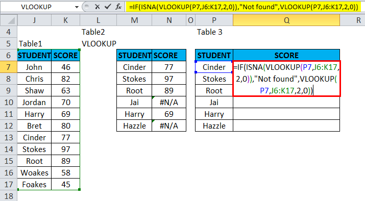 ISNA Function Excel Formulas