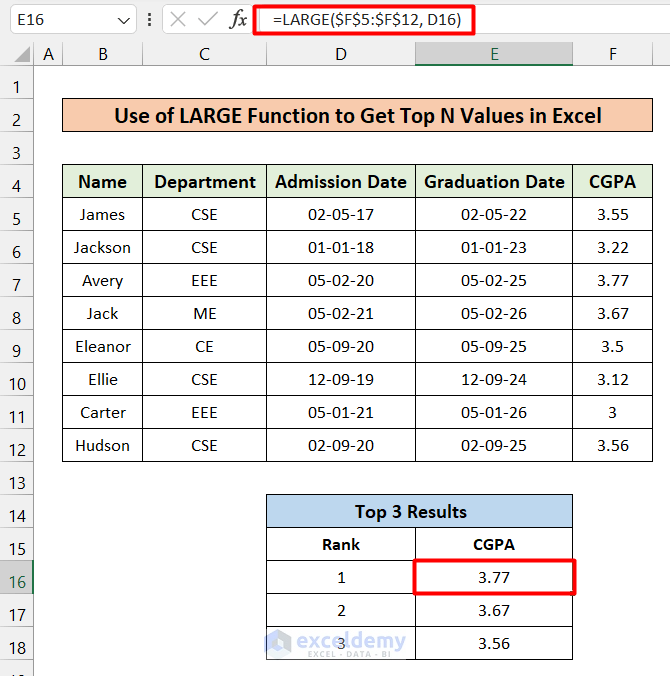 Large function in Excel