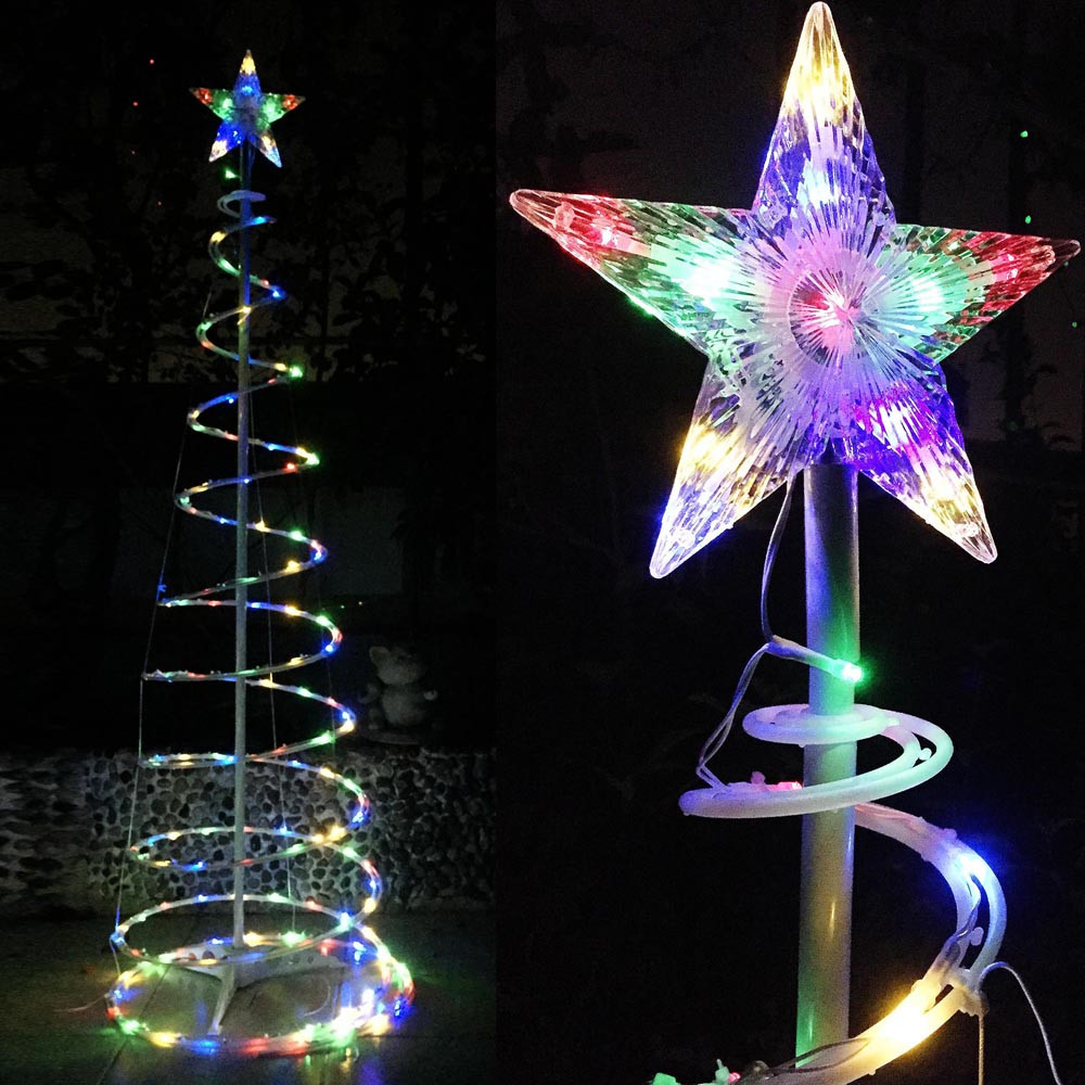 Led Christmas Spiral Tree Decorating Ideas