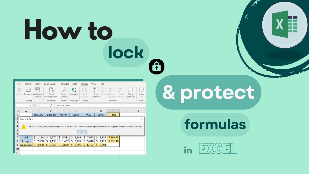 Lock Excel Formulas for Security and Data Protection