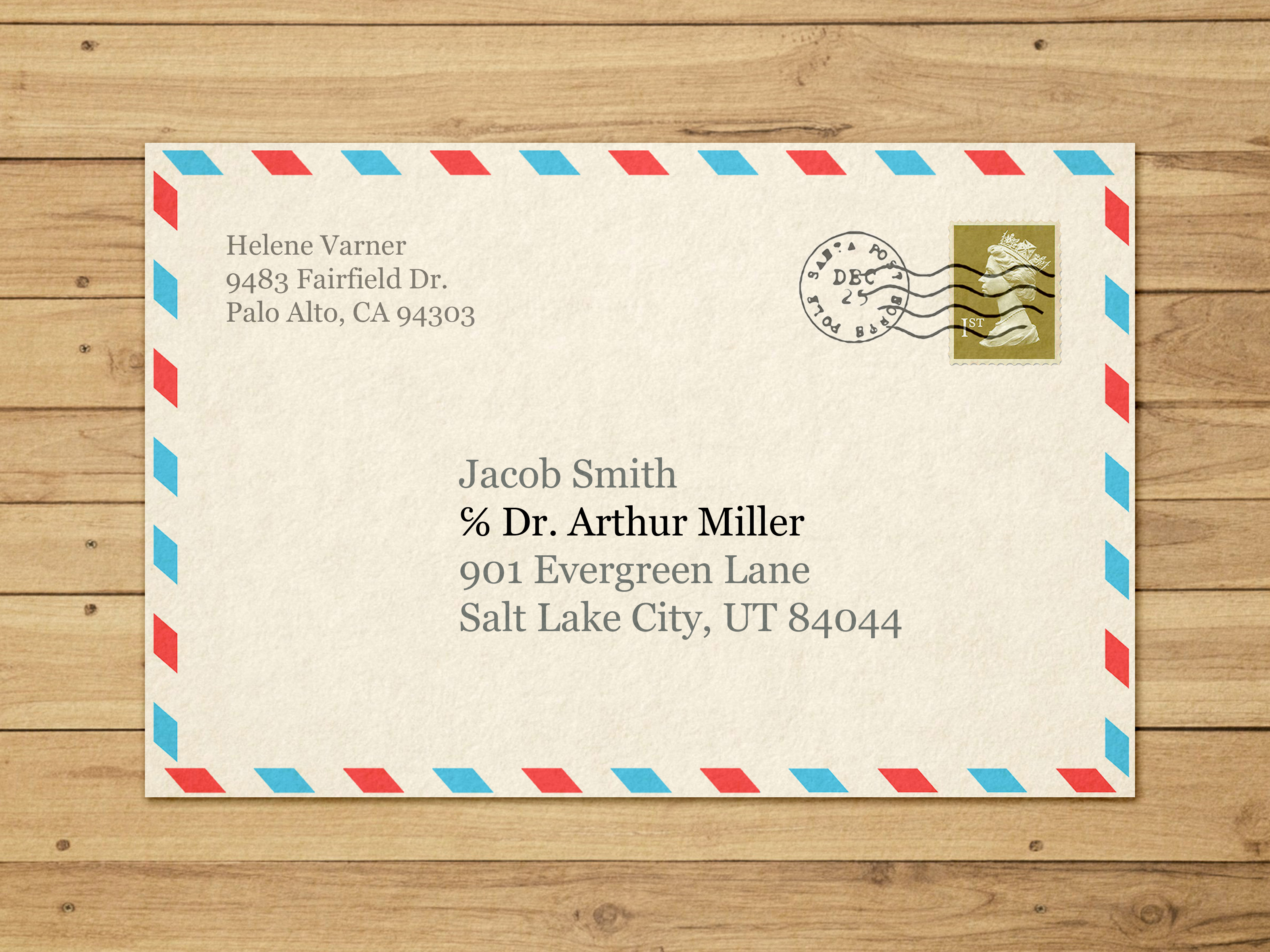 Mail Envelope Interface