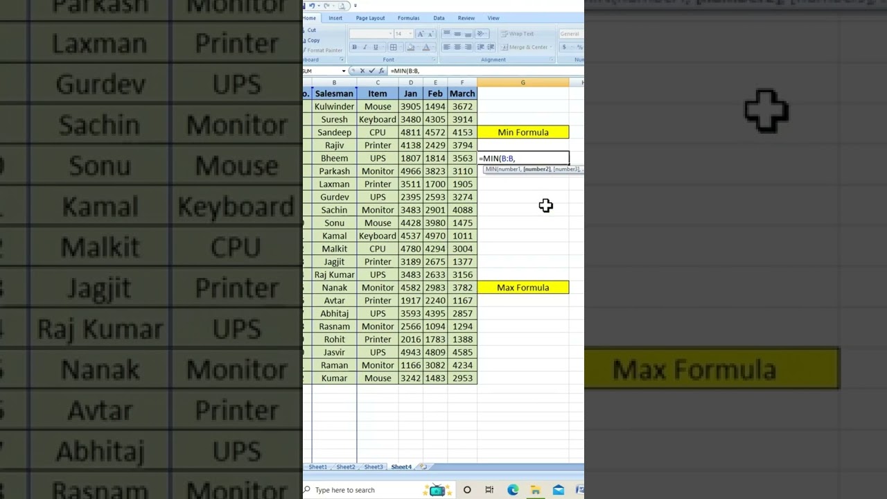 MIN and MAX Excel tips