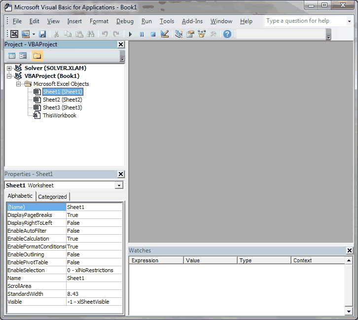 Open Visual Basic Editor