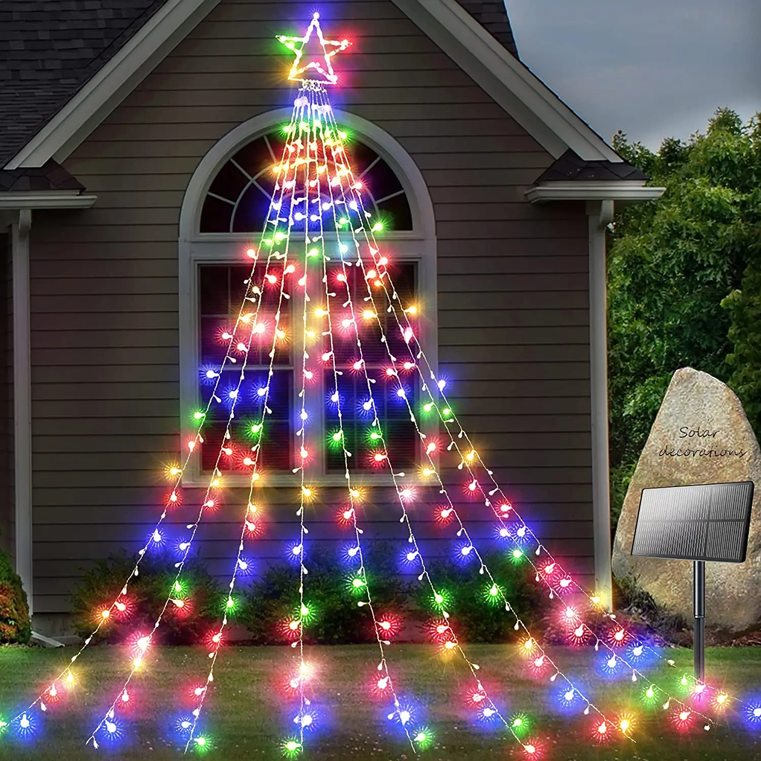 Outdoor Christmas Tree Solar Lights Decorating Guide