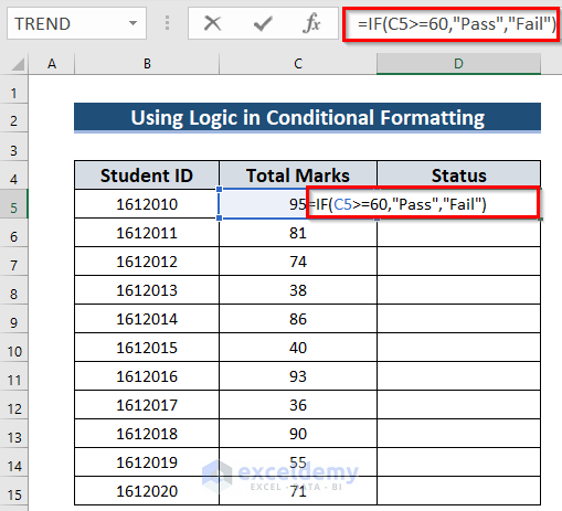 Pass Fail Formula Excel Templates