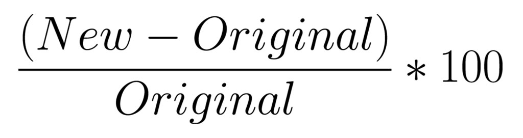 Percentage increase formula