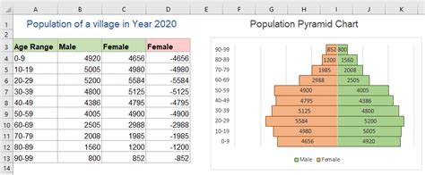 Population Pyramid Generator In Excel Made Easy