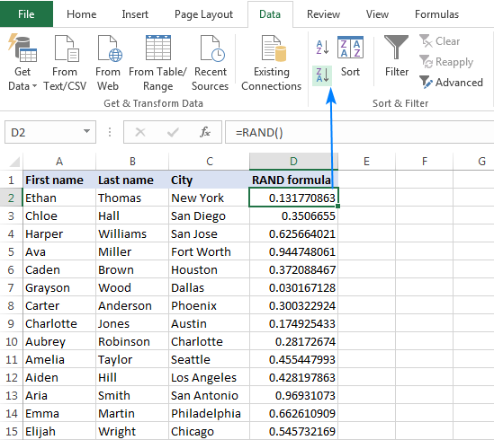 Random Row Selection In Excel Made Easy