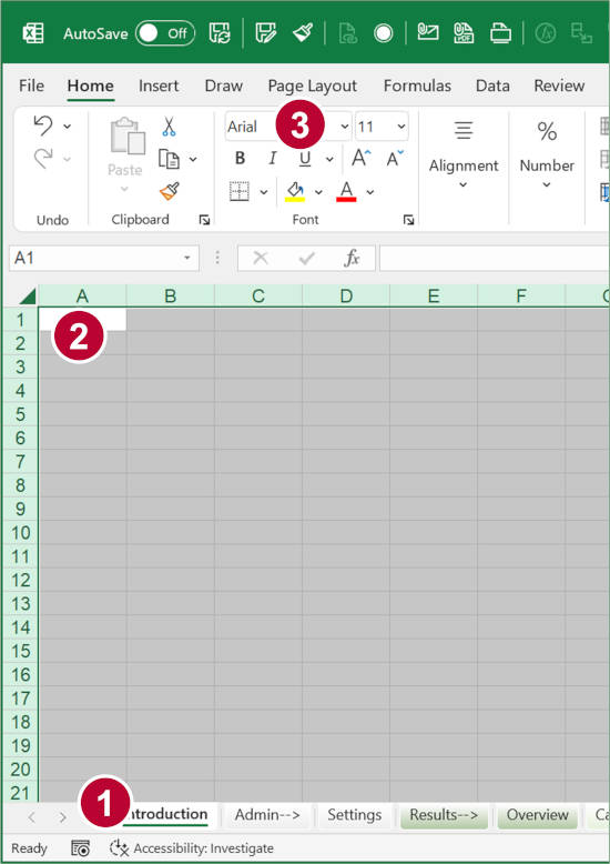 Select font in Excel