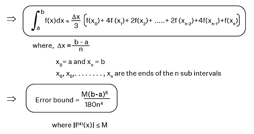 Simpson's Rule Formula