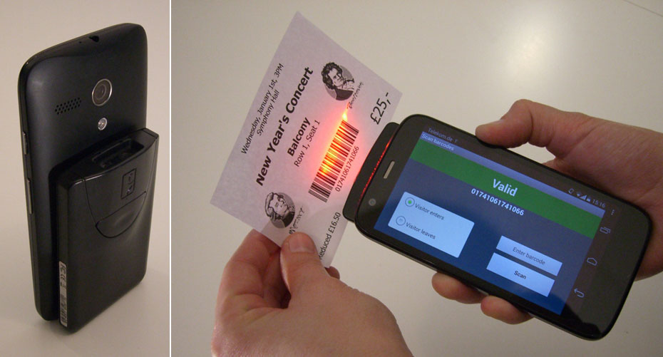 Smartphone app with barcode scanner