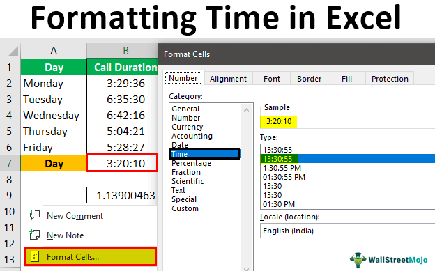 Time Formats in Excel