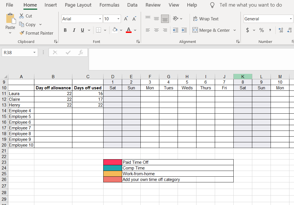 Time-Off Management Template