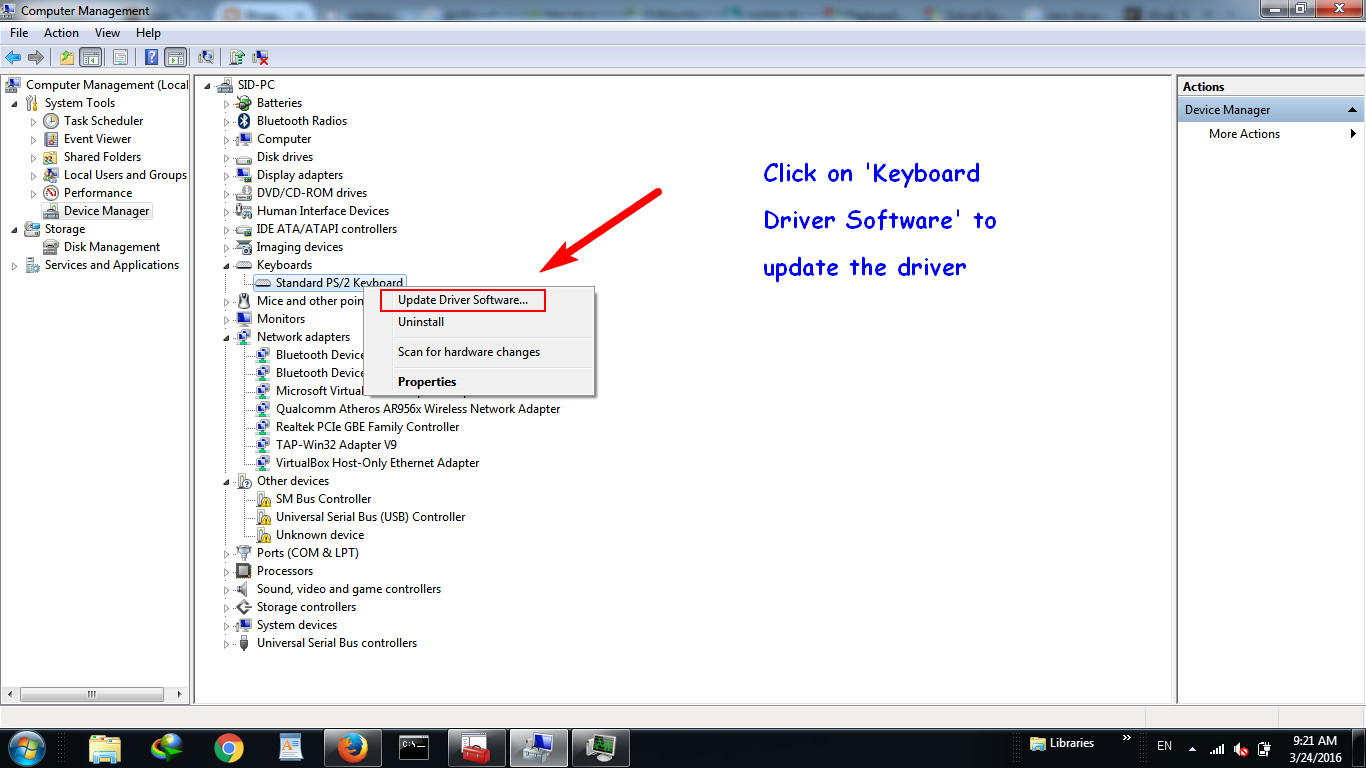 Update Keyboard Drivers