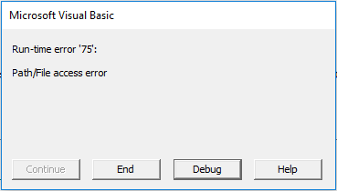 VBA Excel File Opening Errors