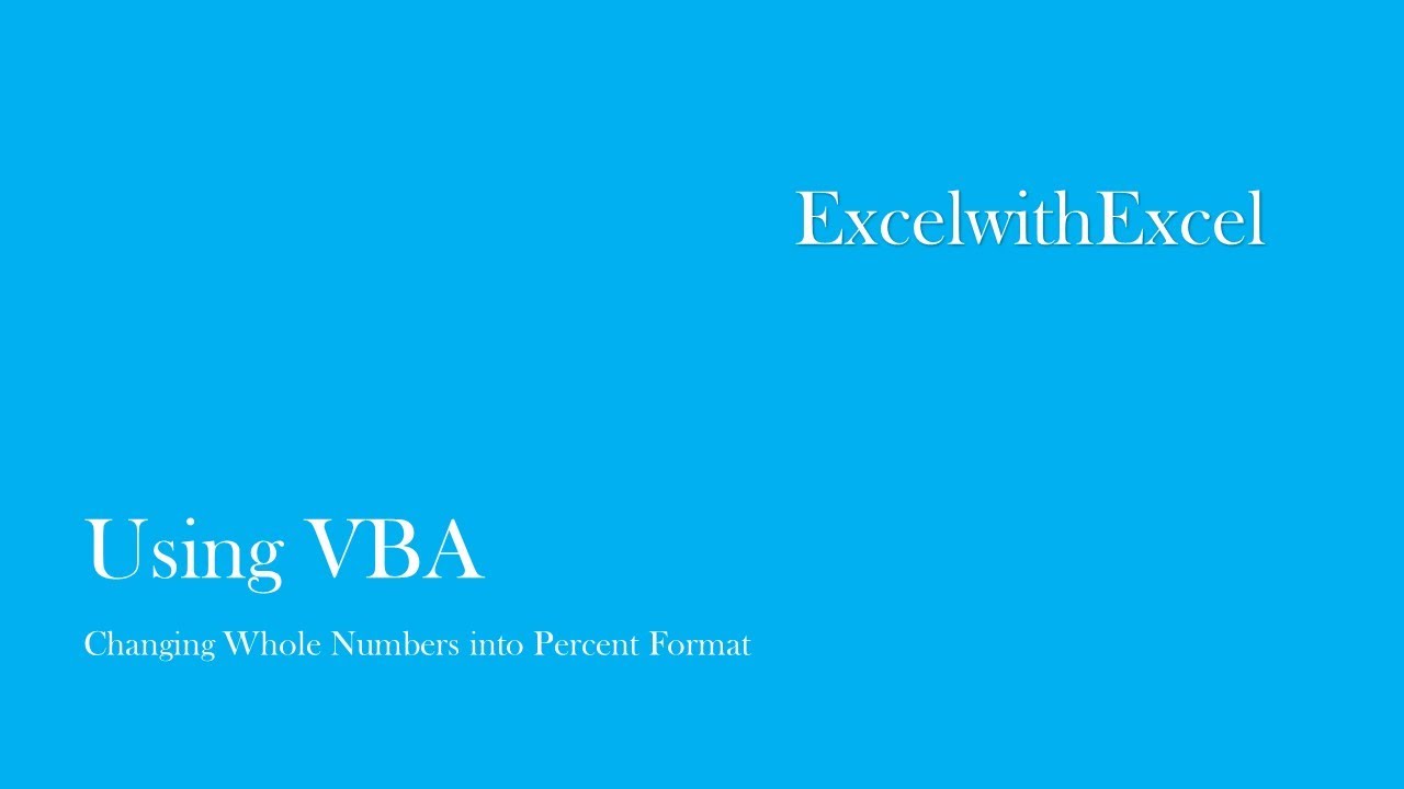 VBA for Whole Numbers