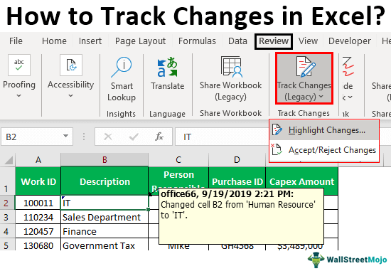 Verify changes in Excel