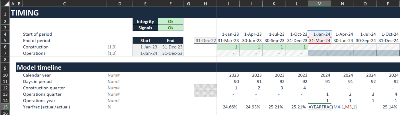 Using YEARFRAC function for fiscal year calculation