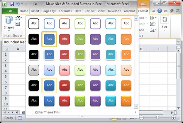 Excel Button Design Inspiration