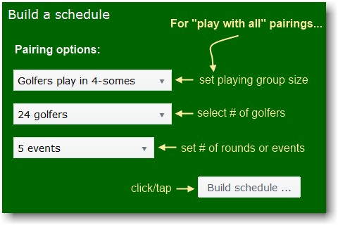 Golf Pairing Generator Tool