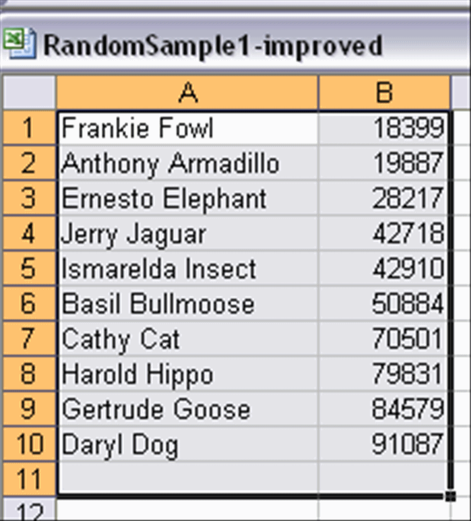 Random Sampling in Excel with VBA Macro