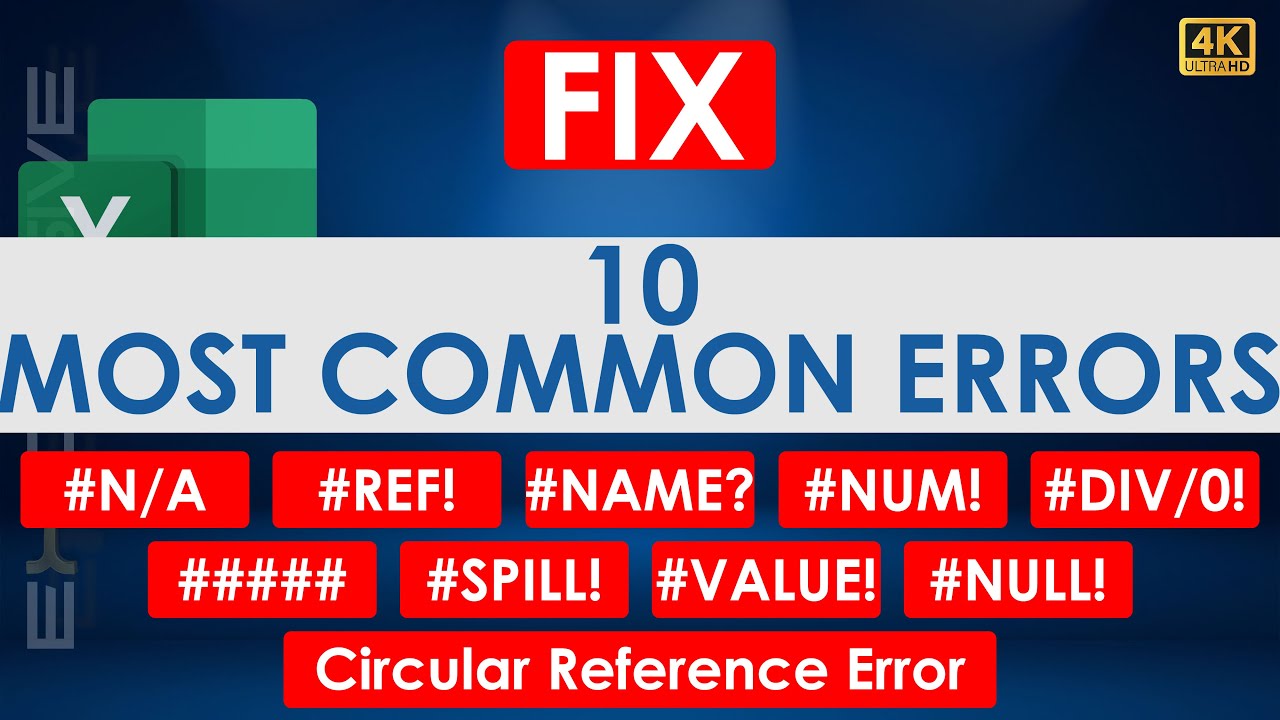 Excel error fix