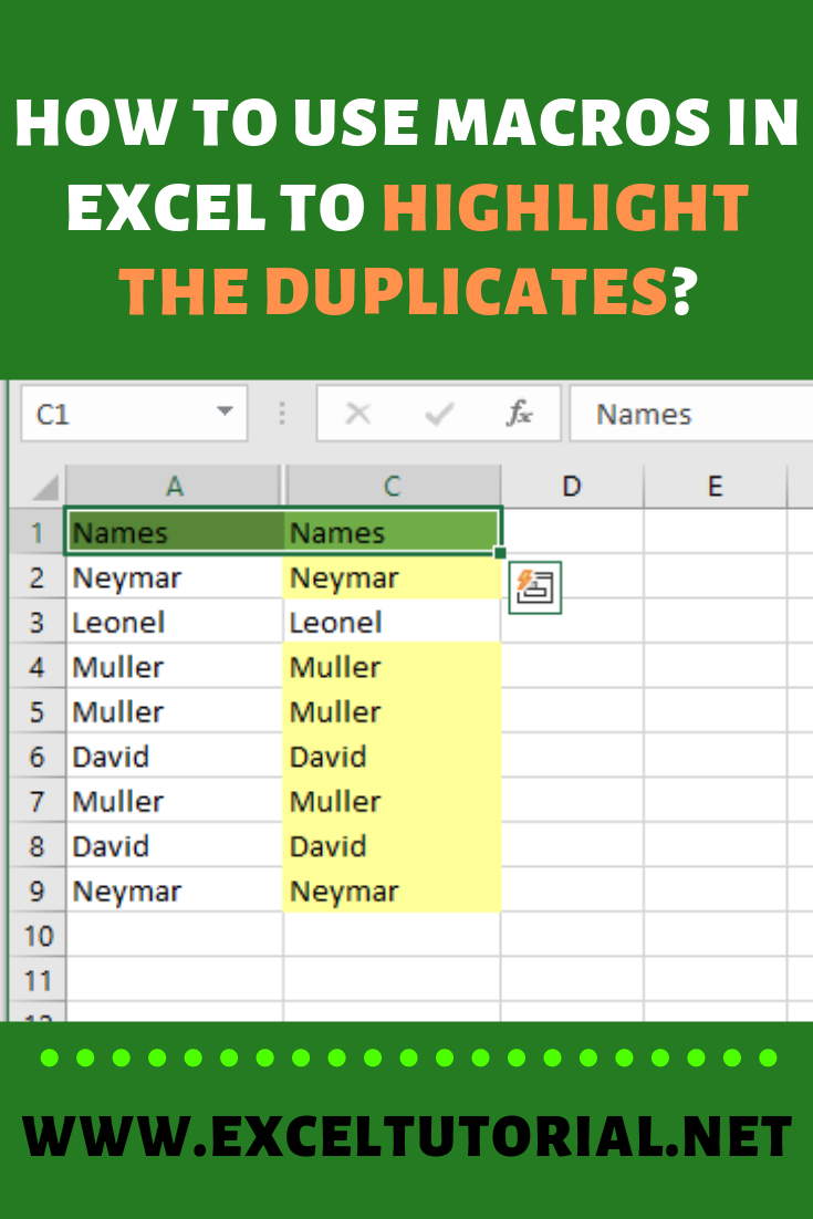 Excel Macros for Duplicates