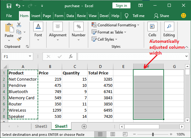 Excel Pasting Data