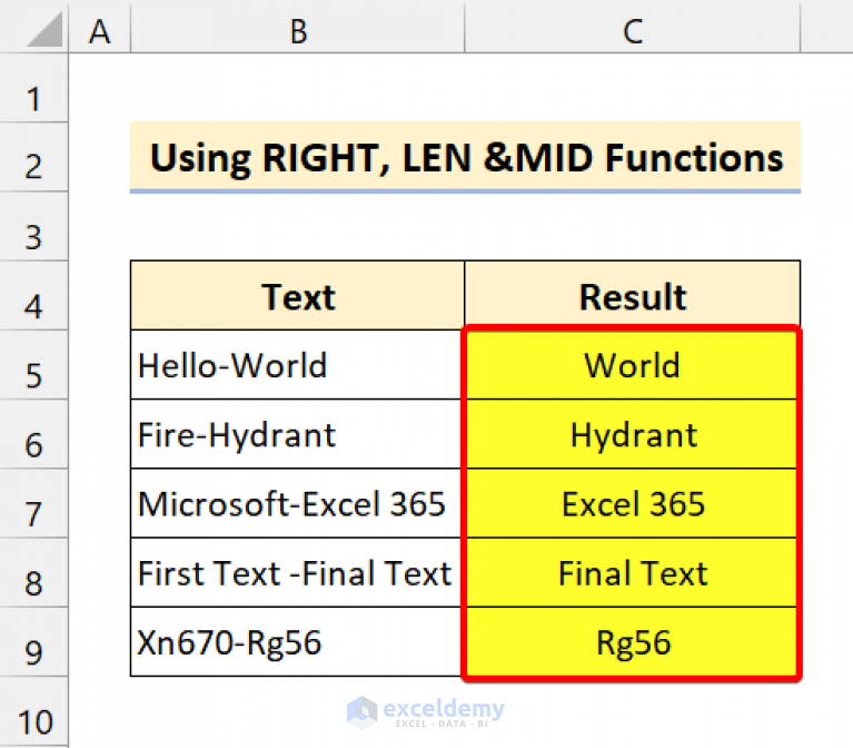 Excel Text Extraction Ideas