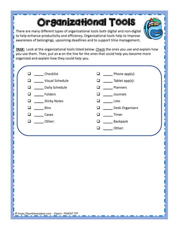 Worksheet Organization Tools